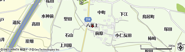 福島県福島市飯坂町東湯野八景上周辺の地図