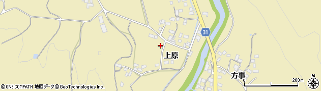 福島県伊達市梁川町大関（上原）周辺の地図