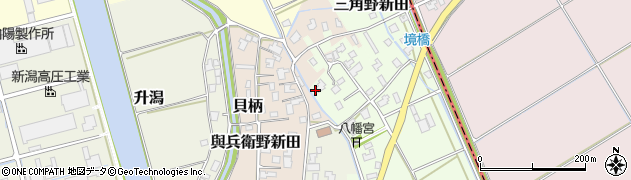 新潟県新潟市西蒲区貝柄新田323周辺の地図