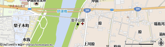 福島県伊達市箱崎中川端周辺の地図