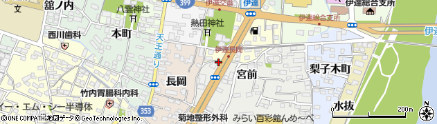 福島県伊達市宮前22周辺の地図