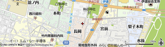 福島県伊達市長岡2周辺の地図