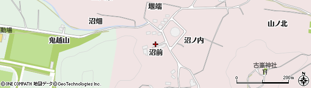 福島県福島市飯坂町平野（沼前）周辺の地図