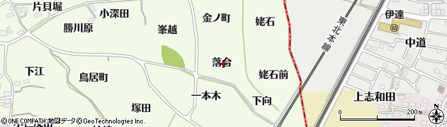 福島県福島市飯坂町東湯野（落合）周辺の地図