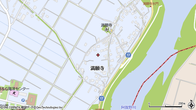 〒956-0811 新潟県新潟市秋葉区満願寺の地図