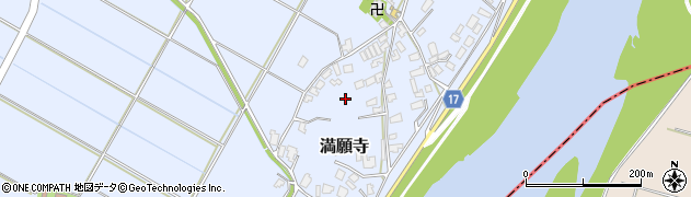 新潟県新潟市秋葉区満願寺周辺の地図