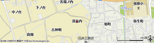 福島県伊達市保原町上保原（深呂内）周辺の地図