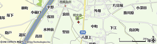 福島県福島市飯坂町東湯野三隅田周辺の地図