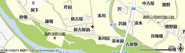 福島県福島市飯坂町湯野新古屋前14周辺の地図