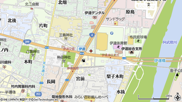 〒960-0419 福島県伊達市広前の地図