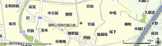 福島県福島市飯坂町湯野（宮前）周辺の地図