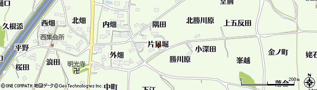 福島県福島市飯坂町東湯野片貝堀周辺の地図