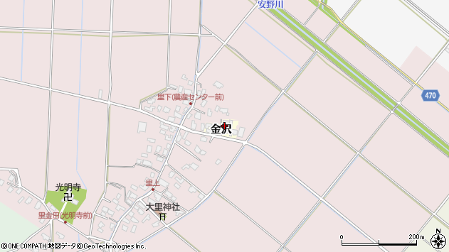 〒959-2044 新潟県阿賀野市金沢の地図