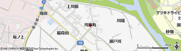 福島県福島市飯坂町川原町周辺の地図