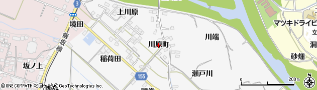 福島県福島市飯坂町（川原町）周辺の地図