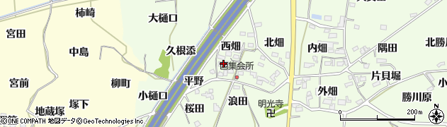 福島県福島市飯坂町東湯野西畑14周辺の地図