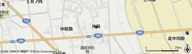 福島県伊達市伏黒（沖前）周辺の地図