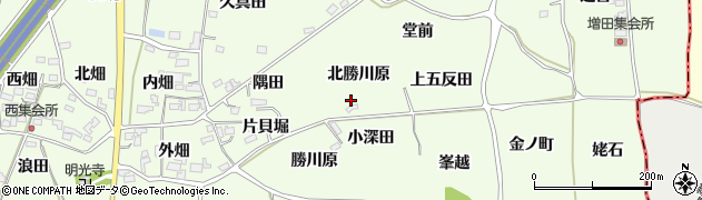 福島県福島市飯坂町東湯野北勝川原周辺の地図