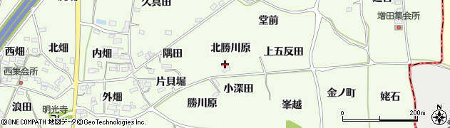 福島県福島市飯坂町東湯野（北勝川原）周辺の地図