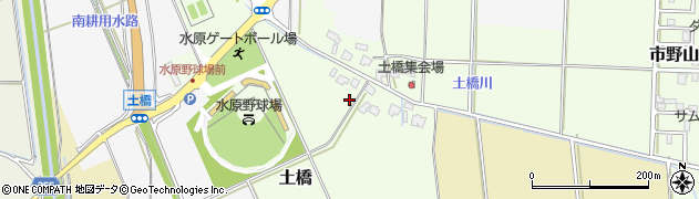 新潟県阿賀野市土橋周辺の地図