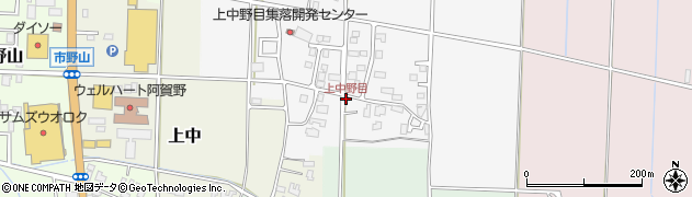 上中野目周辺の地図
