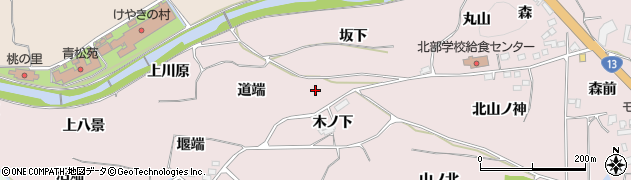福島県福島市飯坂町平野（道端）周辺の地図