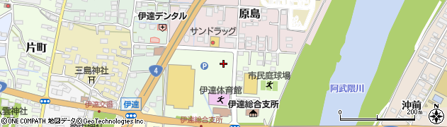 福島県伊達市前川原周辺の地図