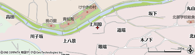 福島県福島市飯坂町平野上川原周辺の地図