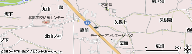 福島県福島市飯坂町平野森前1周辺の地図