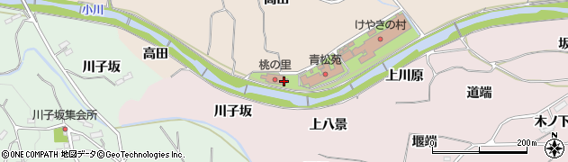 福島県福島市飯坂町中野（西高田）周辺の地図