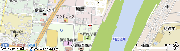 福島県伊達市前川原74周辺の地図