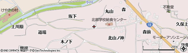 福島県福島市飯坂町平野坂下周辺の地図