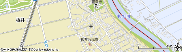 新潟県新潟市西区板井周辺の地図