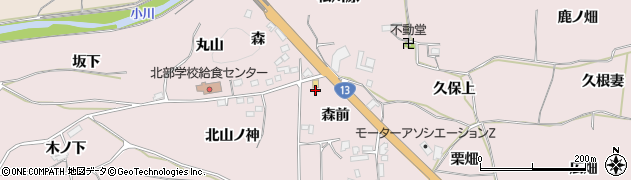 福島県福島市飯坂町平野森前27周辺の地図