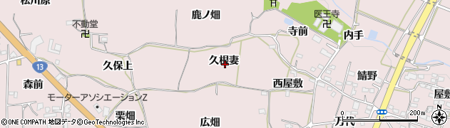 福島県福島市飯坂町平野久根妻周辺の地図