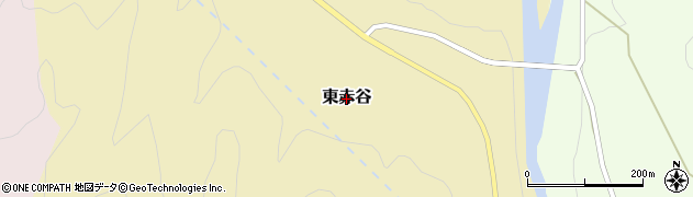 新潟県新発田市東赤谷周辺の地図
