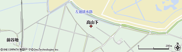 福島県相馬市新沼（高山下）周辺の地図