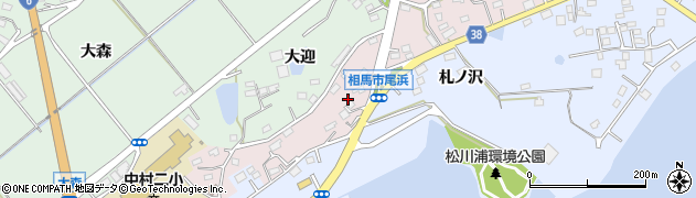 福島県相馬市原釜札ノ沢周辺の地図