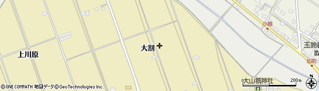 福島県伊達市保原町上保原（大割）周辺の地図