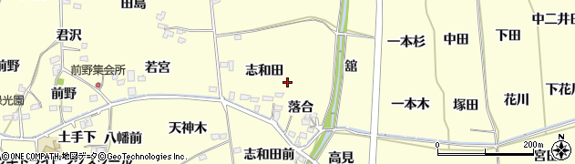 福島県福島市飯坂町湯野志和田周辺の地図