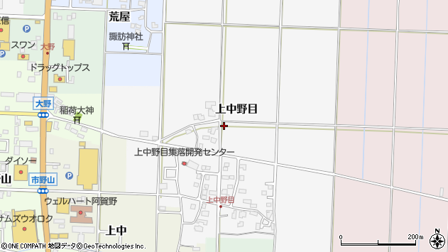 〒959-2048 新潟県阿賀野市上中野目の地図