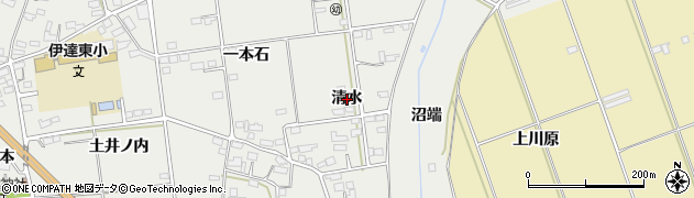 福島県伊達市伏黒（清水）周辺の地図
