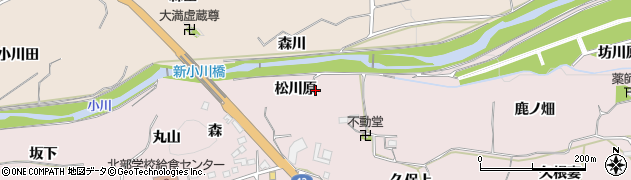 福島県福島市飯坂町平野松川原周辺の地図
