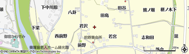 福島県福島市飯坂町湯野（田島西）周辺の地図