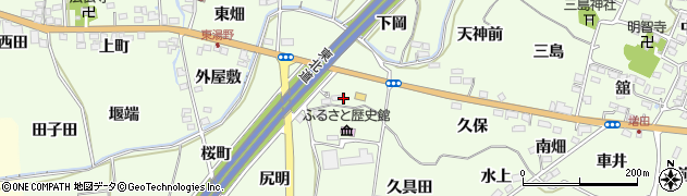 福島県福島市飯坂町東湯野（岡前）周辺の地図