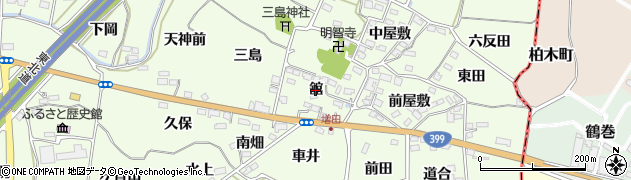 福島県福島市飯坂町東湯野（舘）周辺の地図
