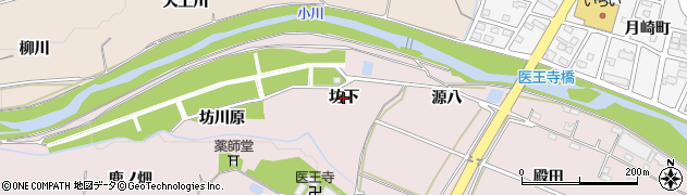 福島県福島市飯坂町平野（坊下）周辺の地図