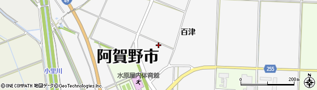 新潟県阿賀野市百津周辺の地図