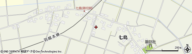 新潟県阿賀野市七島周辺の地図