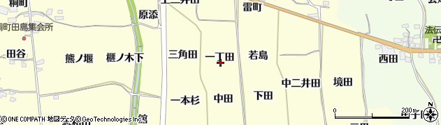 福島県福島市飯坂町湯野一丁田周辺の地図
